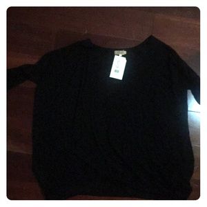 Long sleeve black Piko shirt